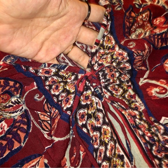 70s Style Floral XL Bell-Sleeves Gypsy/Witchy/Boho/Hippie Long Sleeve Blouse - Picture 8 of 16